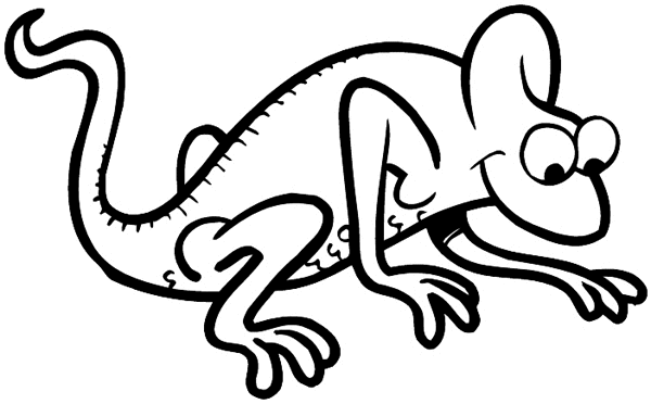 Comic lizard vinyl sticker. Customize on line.      Animals Insects Fish 004-1237  